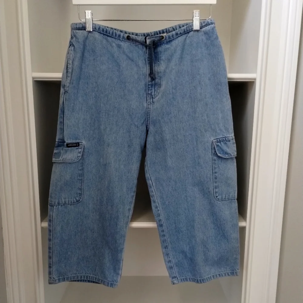 VINTAGE Jeans JORDACHE Cargo Cropped 11/12 High Rise